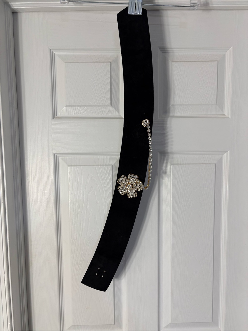 Vintage Christian Dior Luxurious Black and Gold Belt with Ornate Design - Picture 2 of 15